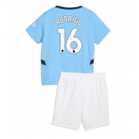 Camisa de time de futebol Manchester City Rodri Hernandez #16 Replicas 1º Equipamento Infantil 2024-25 Manga Curta (+ Calças curtas)